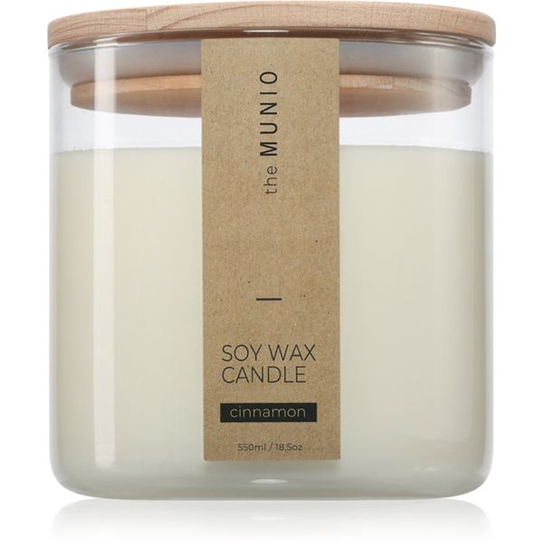 The Munio The Munio Cinnamon ароматна свещ с дървен фитил 550 мл.