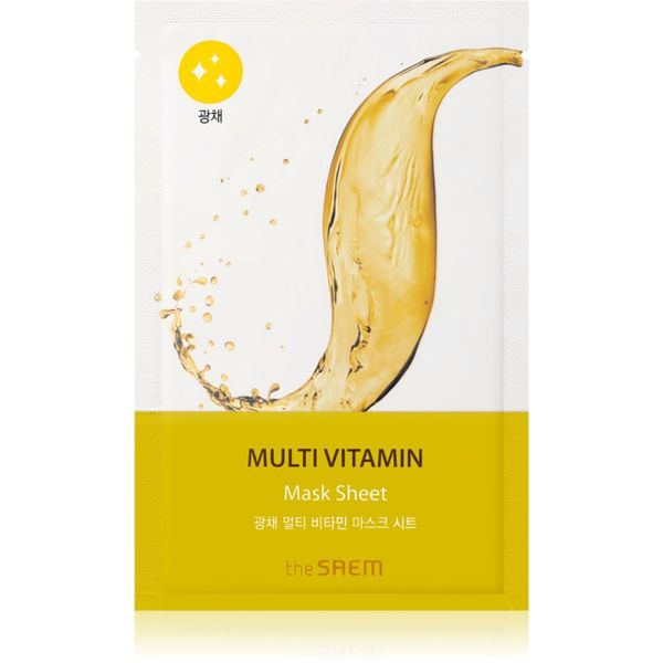 The Saem The Saem Bio Solution Multi Vitamin платнена маска за озаряване и виталитет на кожата 20 гр.