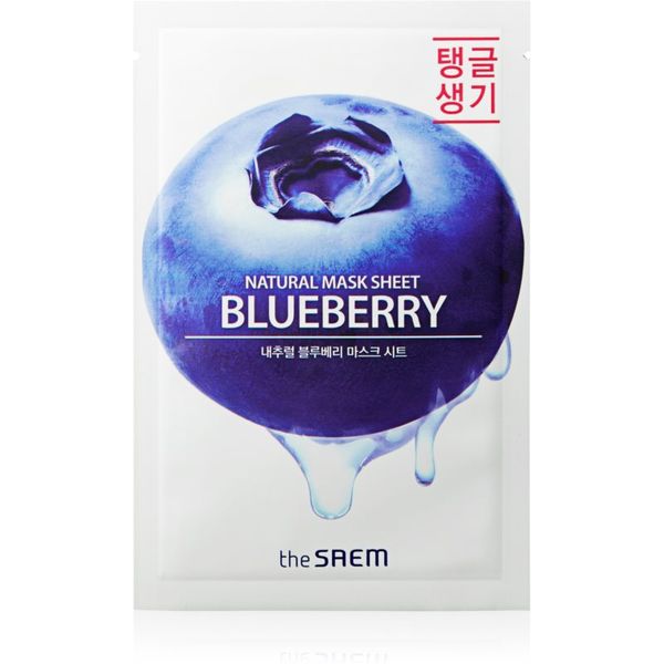 The Saem The Saem Natural Mask Sheet Blueberry платнена маска с ревитализиращ ефект 21 мл.