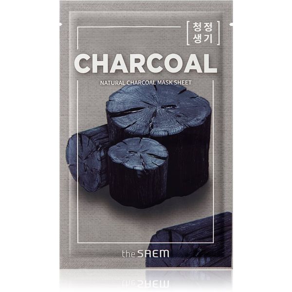 The Saem The Saem Natural Mask Sheet Charcoal платнена маска с почистващ ефект 21 мл.