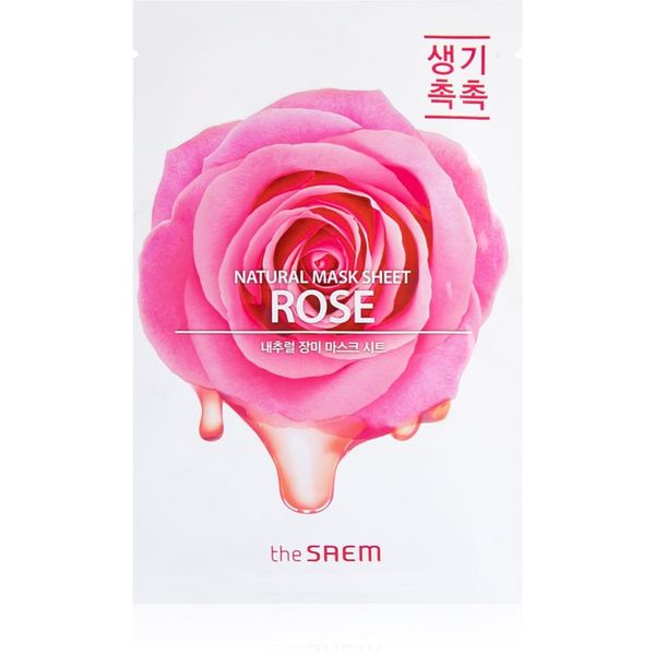 The Saem The Saem Natural Mask Sheet Rose платнена маска с хидратиращ и ревитализиращ ефект 21 мл.
