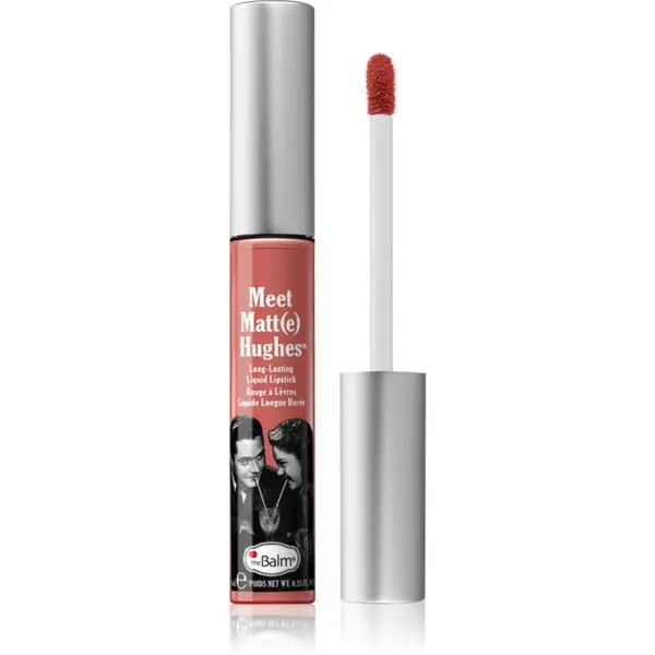 theBalm theBalm Meet Matt(e) Hughes Long Lasting Liquid Lipstick дълготрайно течно червило цвят Doting 7.4 мл.