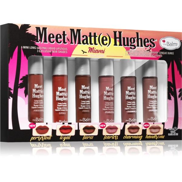 theBalm theBalm Meet Matt(e) Hughes Mini Kit Miami комплект течно червило (за дълготраен ефект)