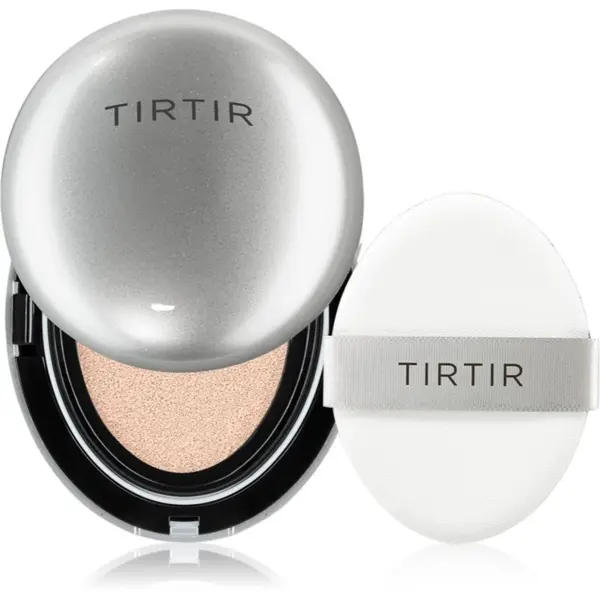 TIRTIR TIRTIR Mask Fit Aura Cushion Mini хидратиращ фон дьо тен в гъба за озаряване на лицето цвят 21C Cool Ivory 4.5 гр.