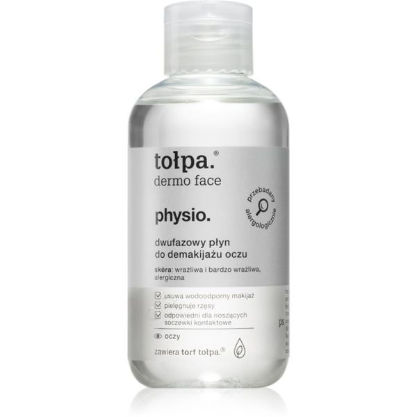 Tołpa Tołpa Dermo Face Physio двуфазен продукт за почистване на грим от околоочния контур и подсилване на мигли 150 мл.
