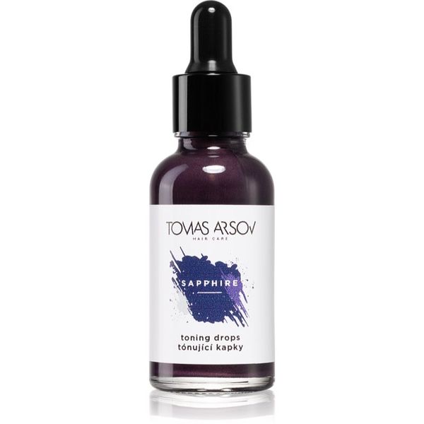 Tomas Arsov Tomas Arsov Sapphire Toning Drops козметика за коса за изрусена коса, коса с кичури със студени руси нюанси 30 мл.