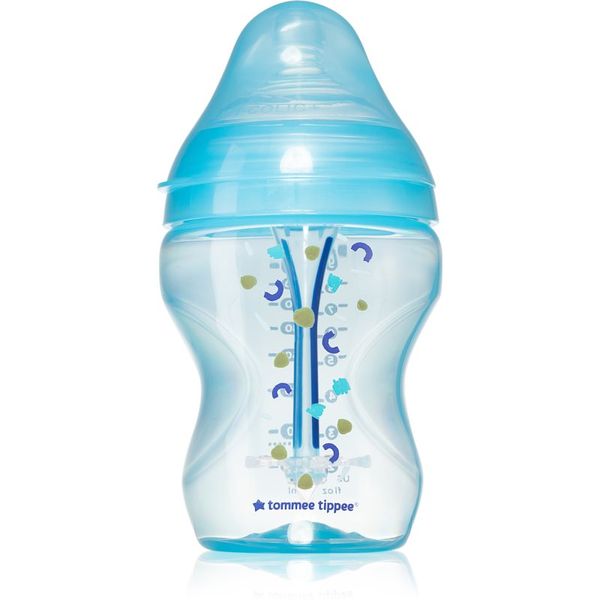 Tommee Tippee Tommee Tippee Closer To Nature Anti-colic Advanced Baby Bottle бебешко шише Slow Flow Blue 0 m+ 260 мл.