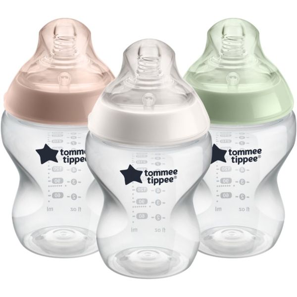 Tommee Tippee Tommee Tippee Closer To Nature Anti-colic Baby Bottles Set бебешко шише Slow Flow 0m+ 3x260 мл.