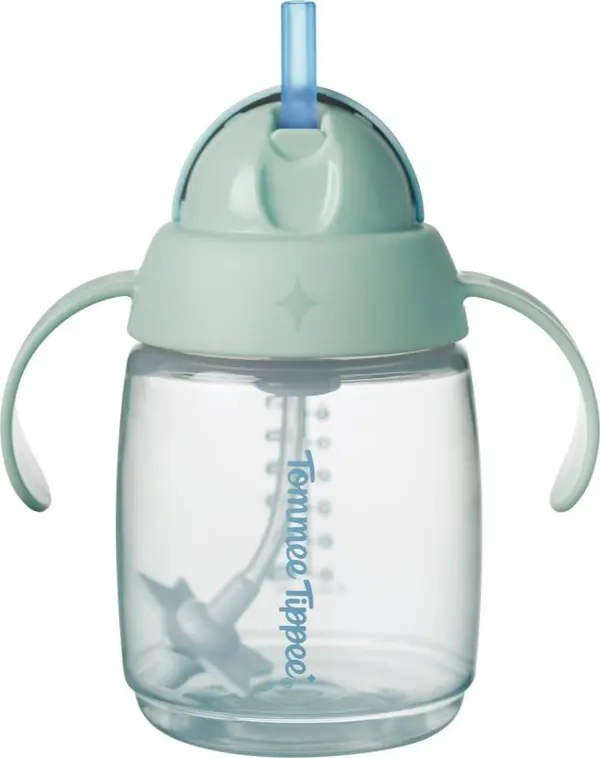 Tommee Tippee Tommee Tippee Trainer Straw преходна чаша с тежест 6m+ Green 240 мл.