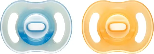 Tommee Tippee Tommee Tippee Ultra Light Night биберон 6-18m Orange/ Blue 2 бр.