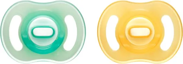 Tommee Tippee Tommee Tippee Ultra Light Night биберон Yellow/ Green 0-6m 2 бр.