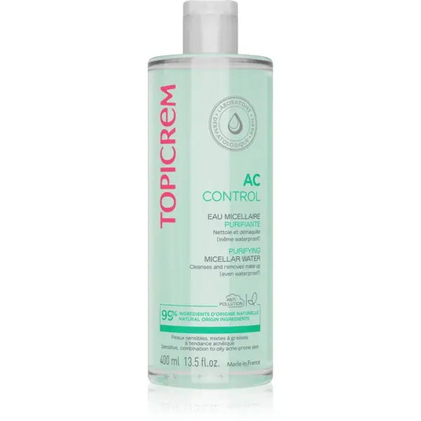 Topicrem Topicrem AC Purifying Micellar Water почистваща мицеларна вода за мазна кожа склонна към акне 400 мл.