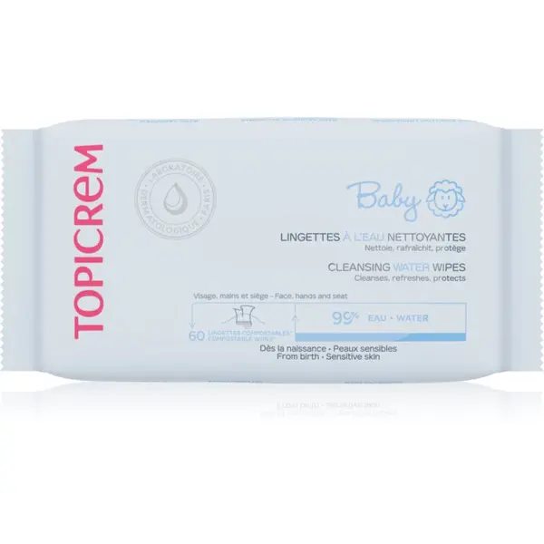 Topicrem Topicrem BABY Cleansing Water Wipes мокри почистващи кърпички за деца 60 бр.