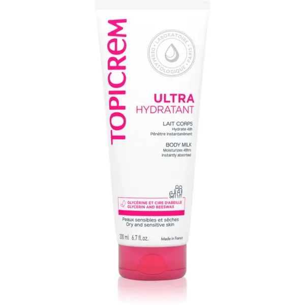 Topicrem Topicrem UH BODY Ultra-Moisturizing Body Milk дълбоко хидратиращо мляко за тяло за суха и чувствителна кожа 200 мл.