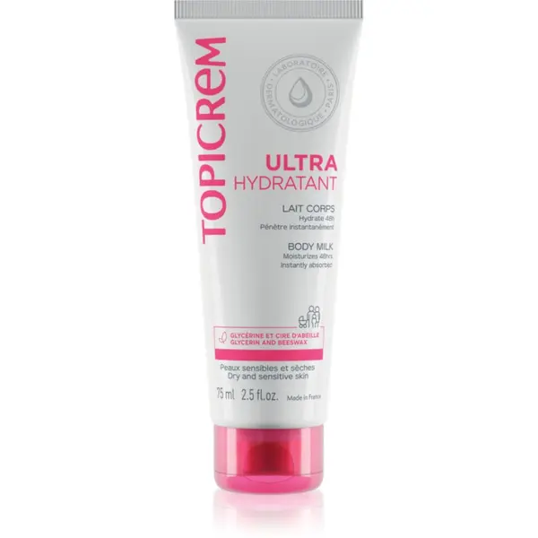 Topicrem Topicrem UH BODY Ultra-Moisturizing Body Milk дълбоко хидратиращо мляко за тяло за суха и чувствителна кожа 75 мл.