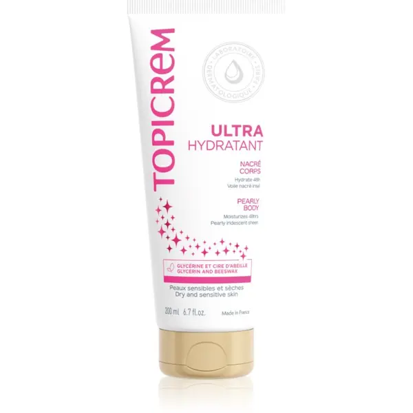 Topicrem Topicrem UH BODY Ultra-Moisturizing Pearly Body лосион за тяло за чувствителна кожа перлен блясък 75 мл.