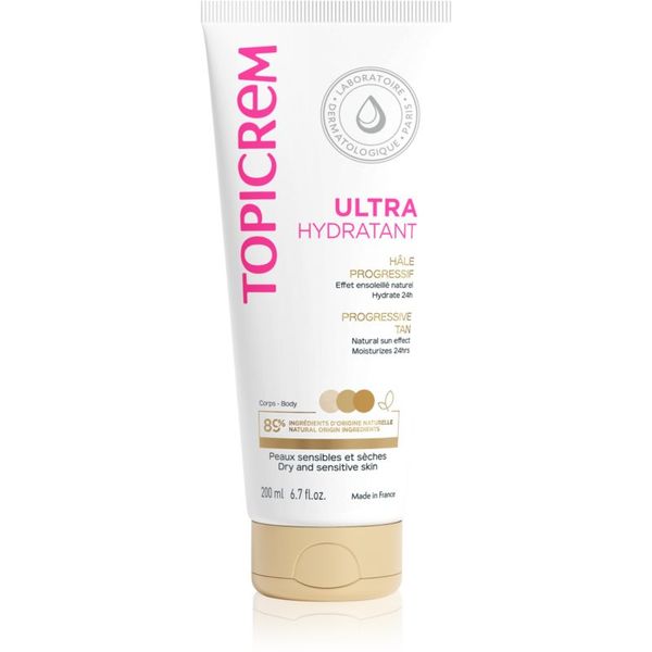 Topicrem Topicrem UH BODY Ultra-Moisturizing Progressive Tan хидратиращ бронзиращ лосион за суха и чувствителна кожа 200 мл.