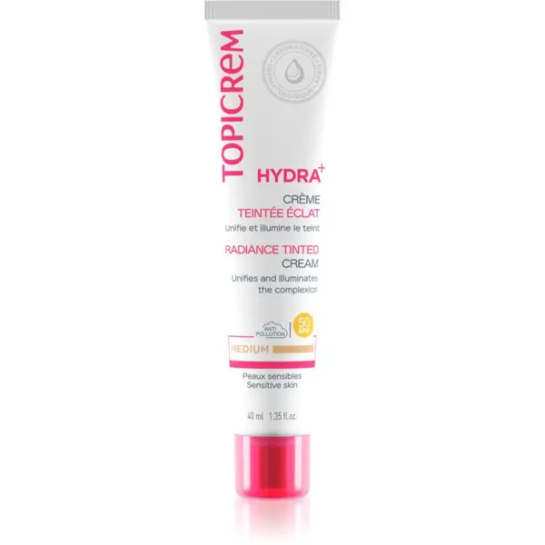 Topicrem Topicrem UH FACE HYDRA+ Radiance Tinted Cream тониращ хидратиращ крем SPF 40 цвят Medium 40 мл.