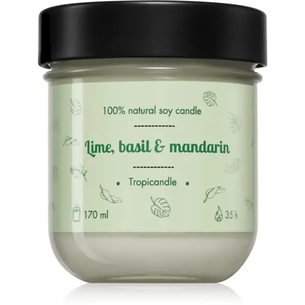 Tropicandle Tropicandle Lime, Basil & Mandarin ароматна свещ 170 мл.