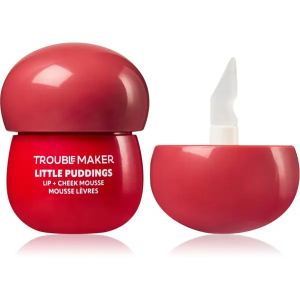 Trouble Maker Trouble Maker Little Pudding Lip + Cheek Mousse мултифункционален грим за устни и скули цвят Mimi Rose Pink 5 гр.