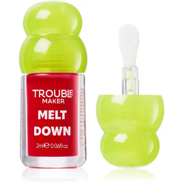 Trouble Maker Trouble Maker Melt Down Lip Oil масло от нар цвят Overload Pink 3 мл.