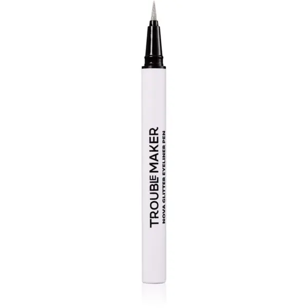 Trouble Maker Trouble Maker Nova Glitter Liquid Eyeliner Pen очна линия с блестящи частици цвят Circuit Breaker Silver 0.5 мл.