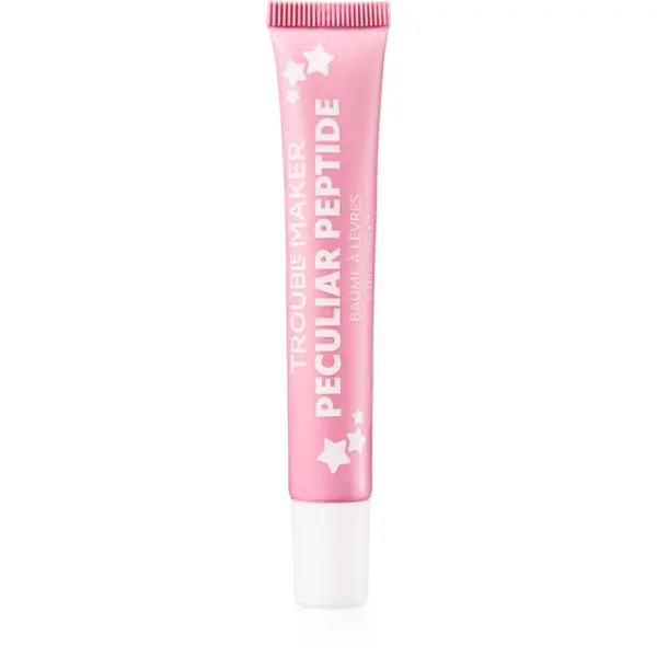 Trouble Maker Trouble Maker Peculiar Peptide балсам за устни с блестящи частици цвят Birthday Cake Pink 10 мл.