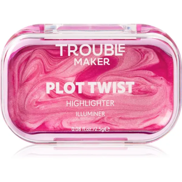 Trouble Maker Trouble Maker Plot Twist Cream Highlight твърд крем хайлайтър цвят Spiralling Pink 2.5 гр.
