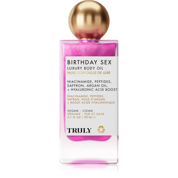 Truly Truly Birthday Sex хидратиращо олио за тяло с хиалуронова киселина 90 мл.