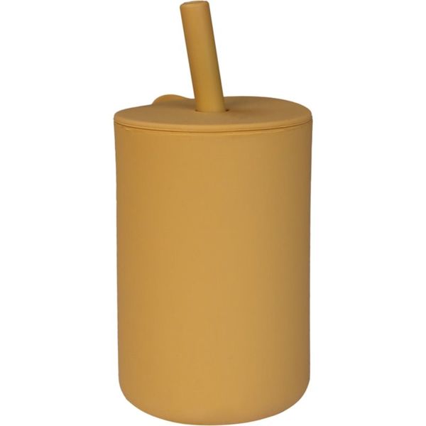 Tryco Tryco Silicone Cup and Straw чаша със сламка Honey Gold 1 бр.