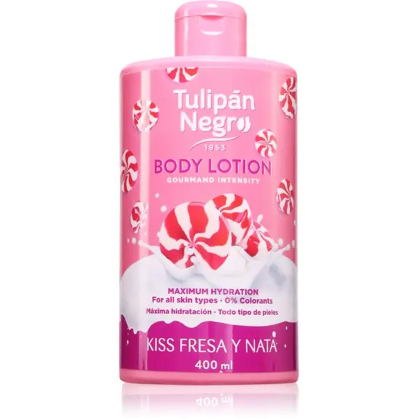 Tulipán Negro Tulipán Negro Kiss Fresa Y Nata тоалетно мляко за тяло 400 мл.