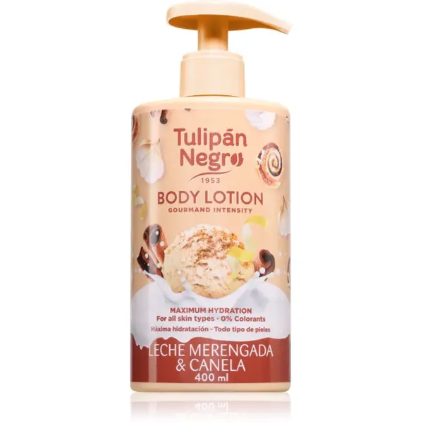 Tulipán Negro Tulipán Negro Leche Merengada & Canela хидратиращо мляко за тяло 400 мл.