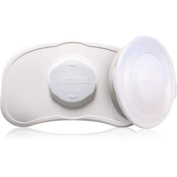 Twistshake Twistshake Click-mat Mini + Plate подложка с чиния White 2 бр.