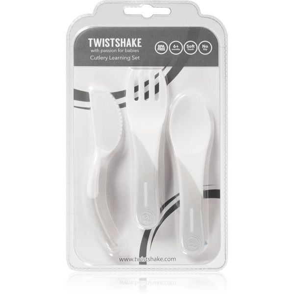 Twistshake Twistshake Learn Cutlery прибор White 6 m+ 3 бр.