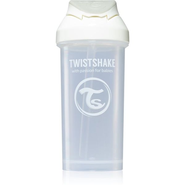 Twistshake Twistshake Straw Cup White шише със сламка 6m+ 360 мл.