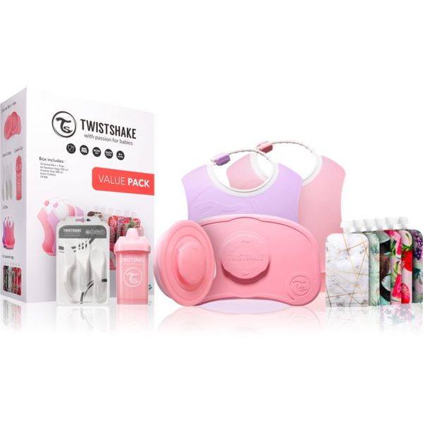 Twistshake Twistshake Tableware Set for Girl комплект за хранене за деца Pink