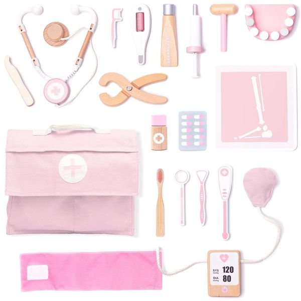UMU Toys UMU Toys Doctor's set играчка за подреждане от дърво Pink