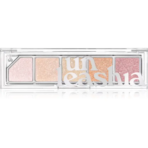 Unleashia Unleashia Mood Shower Face Palette палитра със сенки за очи и озарители перлен блясък цвят NO.100 Ballerina 1 бр.