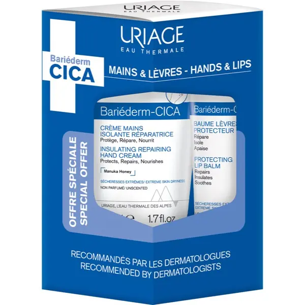 Uriage Uriage Bariéderm Cica Hands & Lips Set комплект за много суха кожа