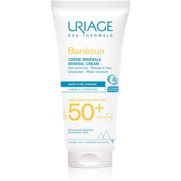 Uriage Uriage Bariésun Mineral Cream SPF 50+ минерален защитен крем за лице и тяло SPF 50+ водоустойчив 100 мл.