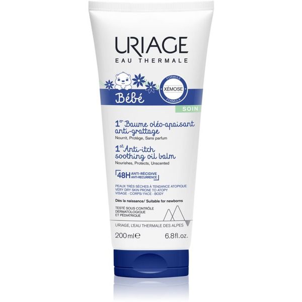 Uriage Uriage Bébé 1st Anti-Itch Soothing Oil Balm успокояващ балсам за суха към атопична кожа за деца от раждането им 200 мл.