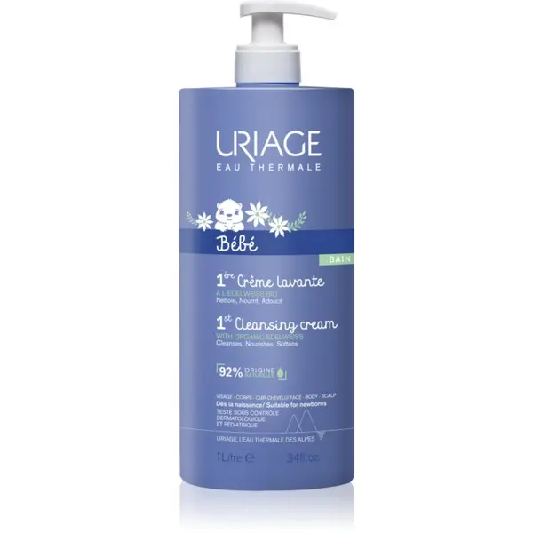 Uriage Uriage Bébé 1st Cleansing Cream нежно почистващ крем за деца от раждането им 1000 мл.