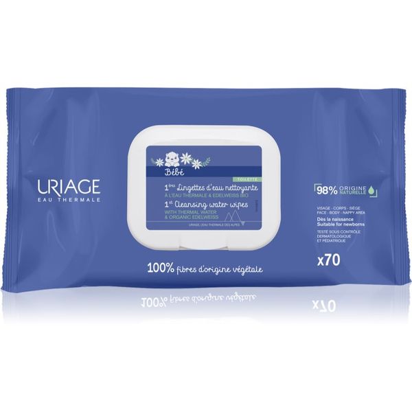 Uriage Uriage Bébé 1st Cleansing Wipes почистващи кърпички за деца 70 бр.