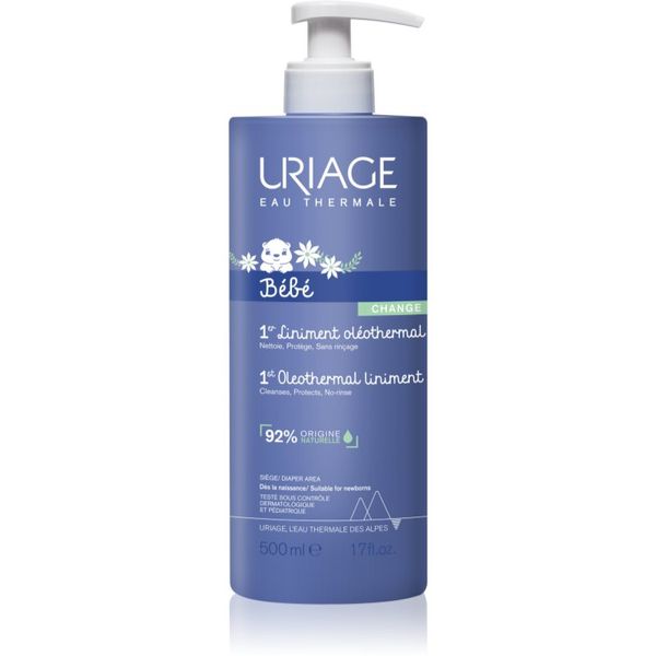 Uriage Uriage Bébé 1st Oleothermal Liniment нежен почистващ крем за деца за зоната на пелените 500 мл.