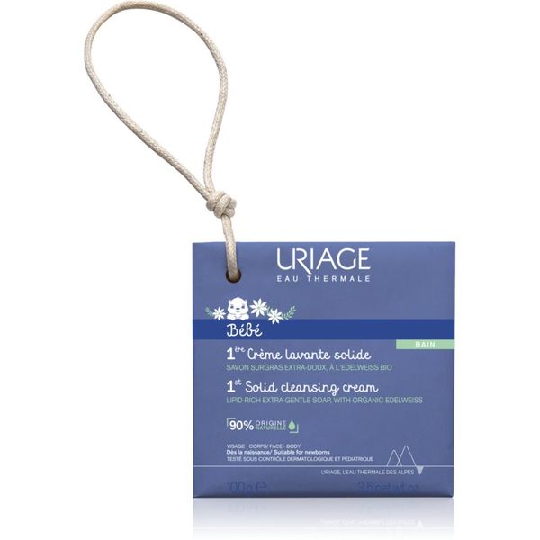 Uriage Uriage Bébé 1st Solid Cleansing Cream крем сапун за мека и гладка кожа за деца от раждането им 100 гр.
