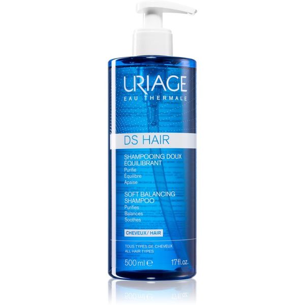Uriage Uriage DS HAIR Soft Balancing Shampoo почистващ шампоан за чувствителна кожа на скалпа 500 мл.