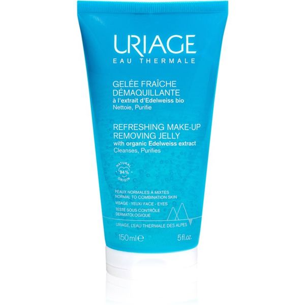 Uriage Uriage Eau Thermale Make-Up Removing Jelly освежаващ почистващ гел за смесена и мазна кожа 150 мл.