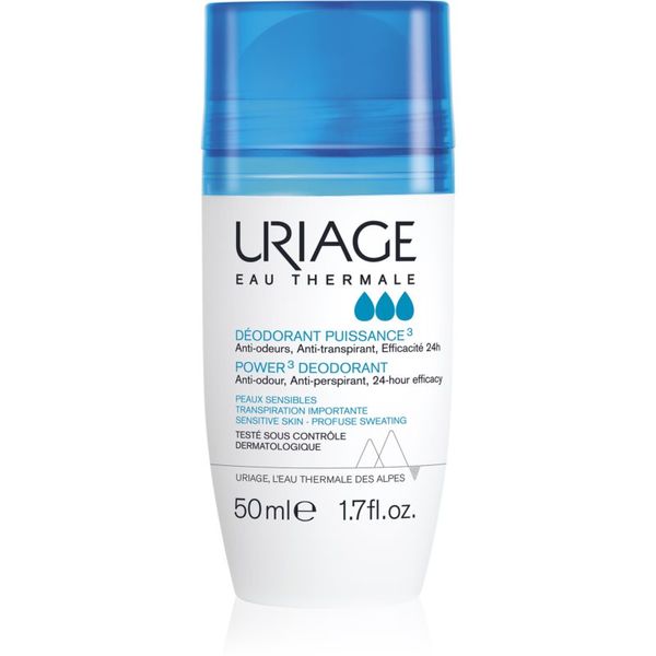 Uriage Uriage Hygiène Power3 Deodorant рол-он срещу бели и жълти петна 50 мл.