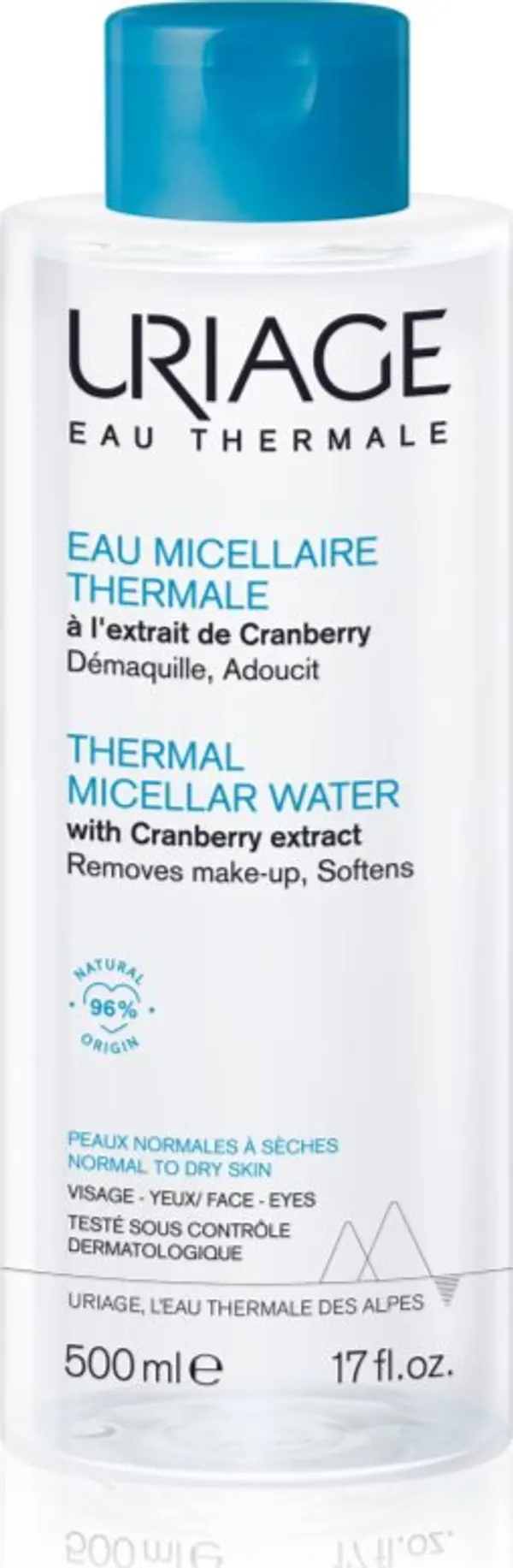 Uriage Uriage Hygiène Thermal Micellar Water - Normal to Dry Skin мицеларна почистваща вода за нормална към суха кожа 500 мл.