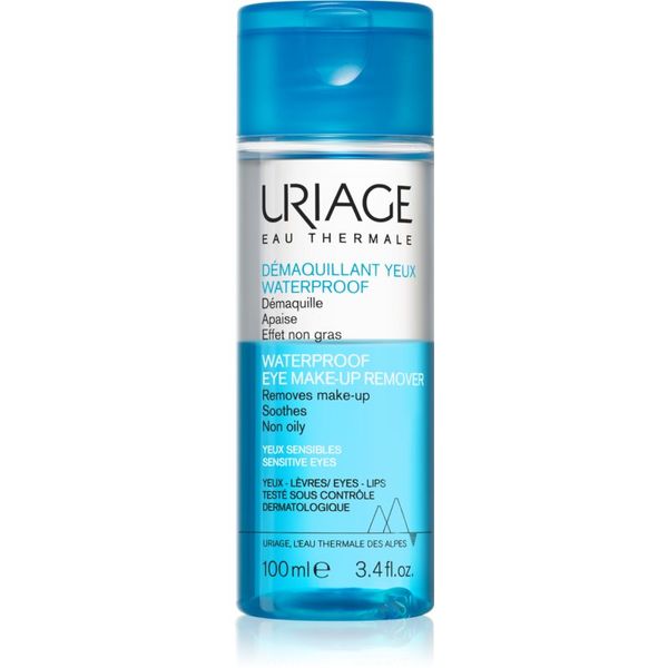 Uriage Uriage Hygiène Waterproof Eye Make-up Remover за отстраняване на водоустойчив грим за чувствителни очи 100 мл.